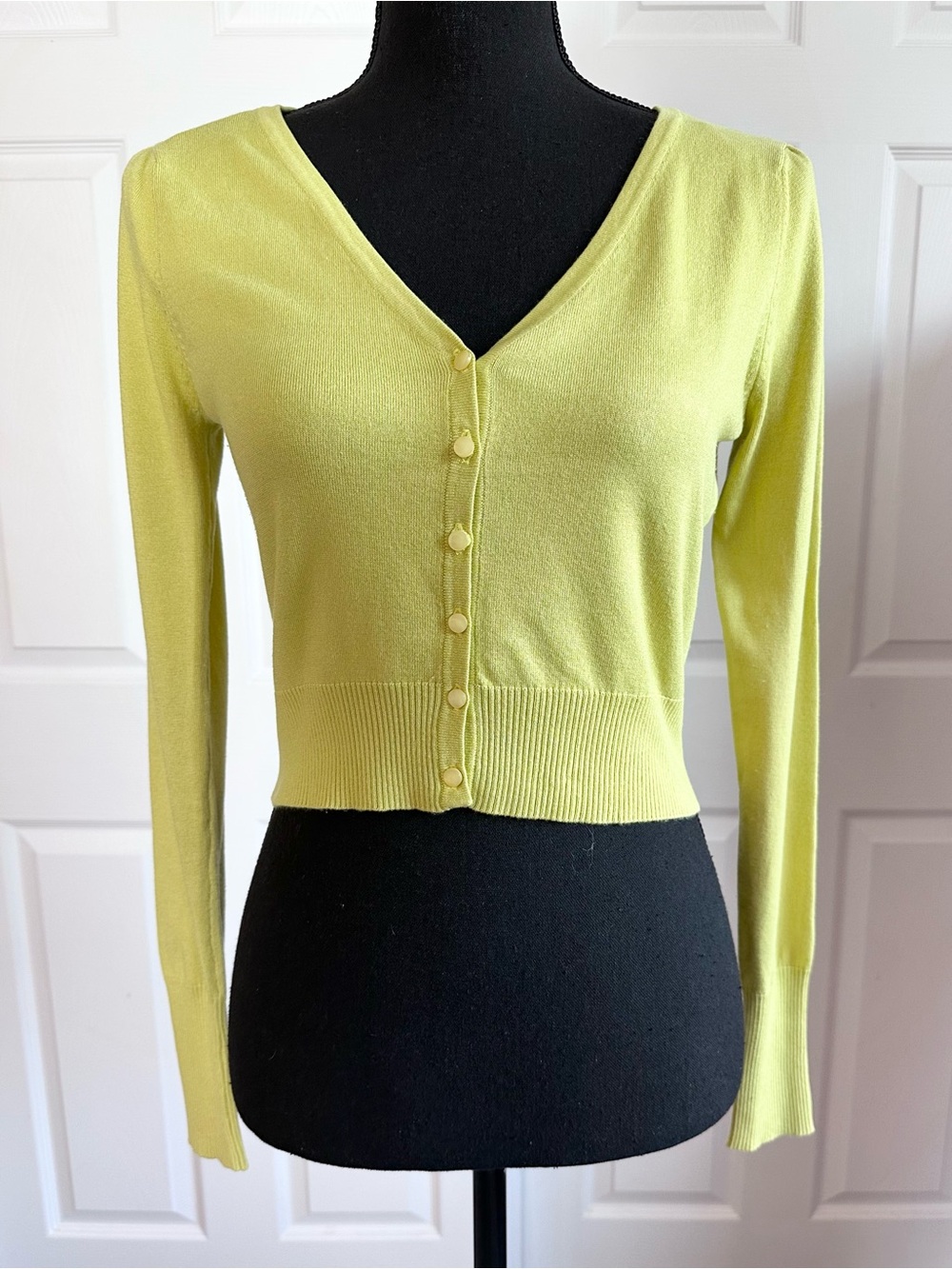 Marc New York Acid Yellow Cropped Cardigan
